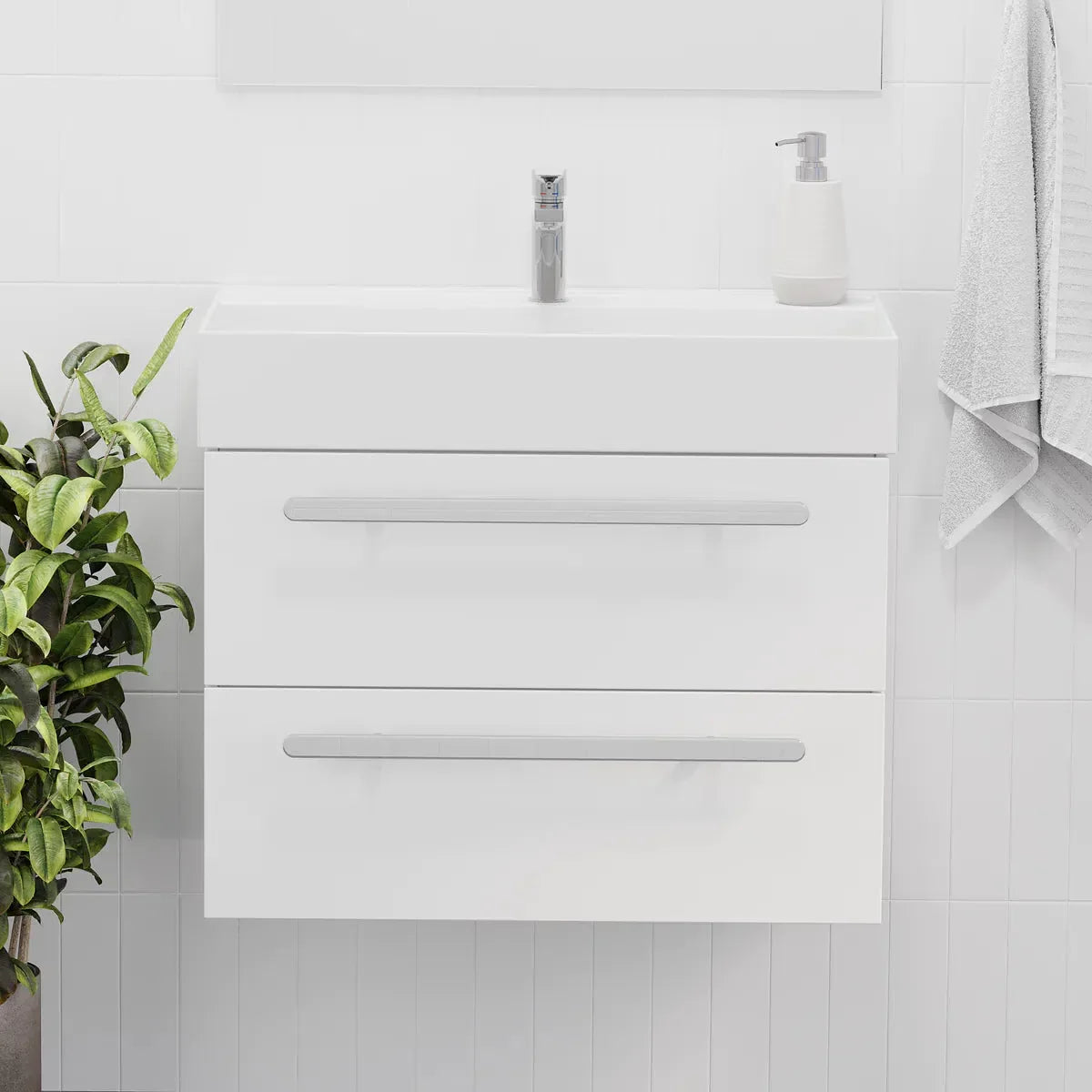 Velfjord Bathroom Furniture, white gloss