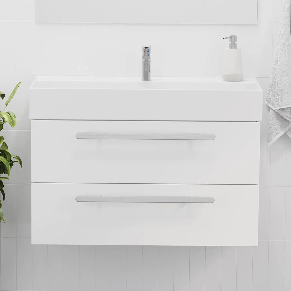 Velfjord Bathroom Furniture, white gloss