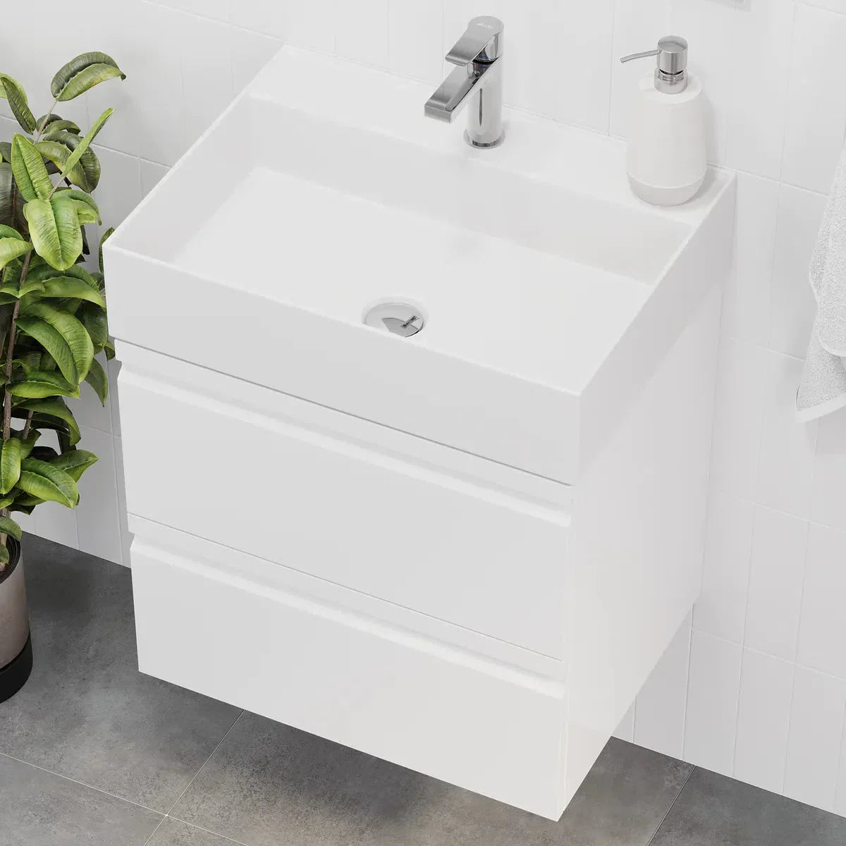 Karvåg Bathroom Furniture, white gloss