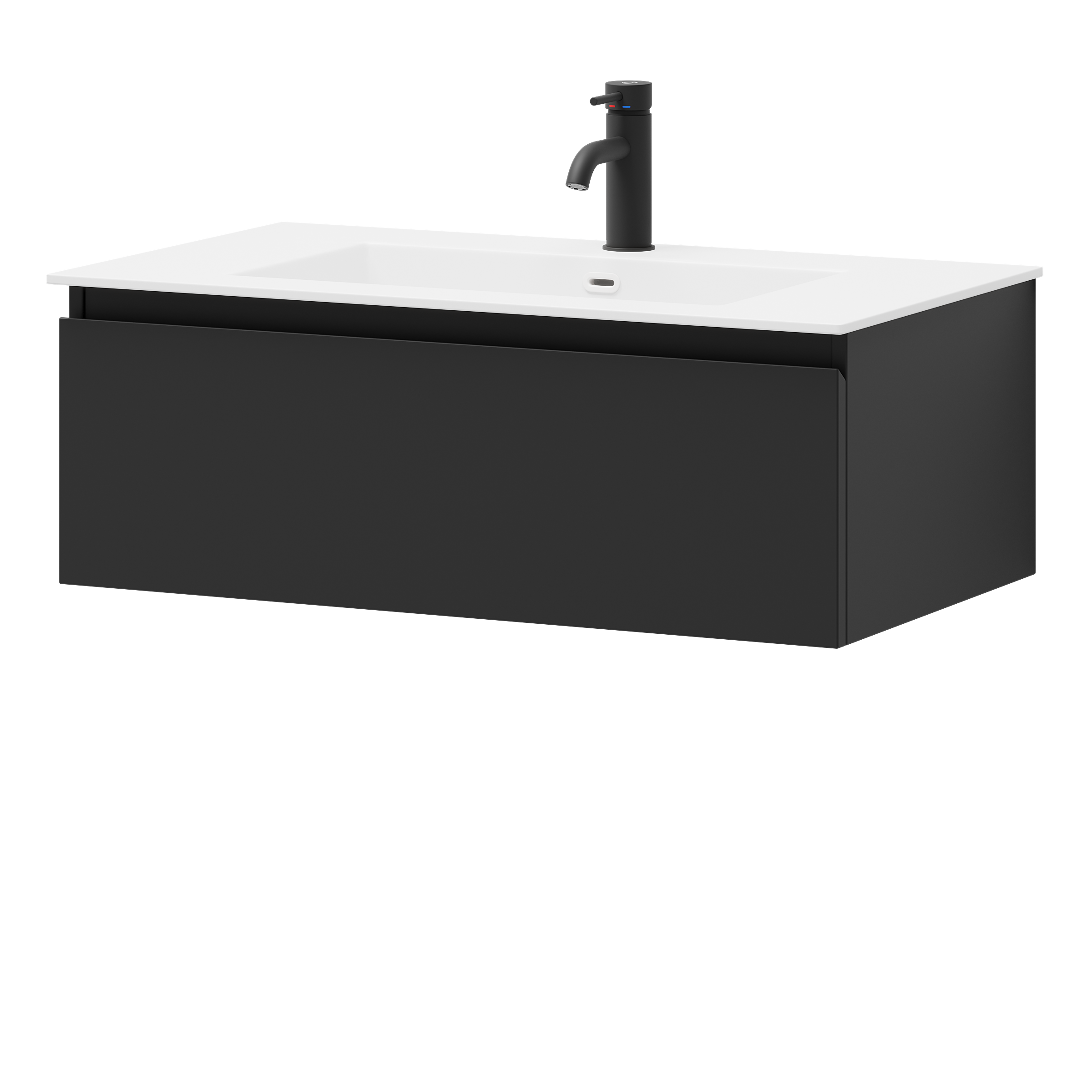 Sarnes Bathroom Furniture, matt black