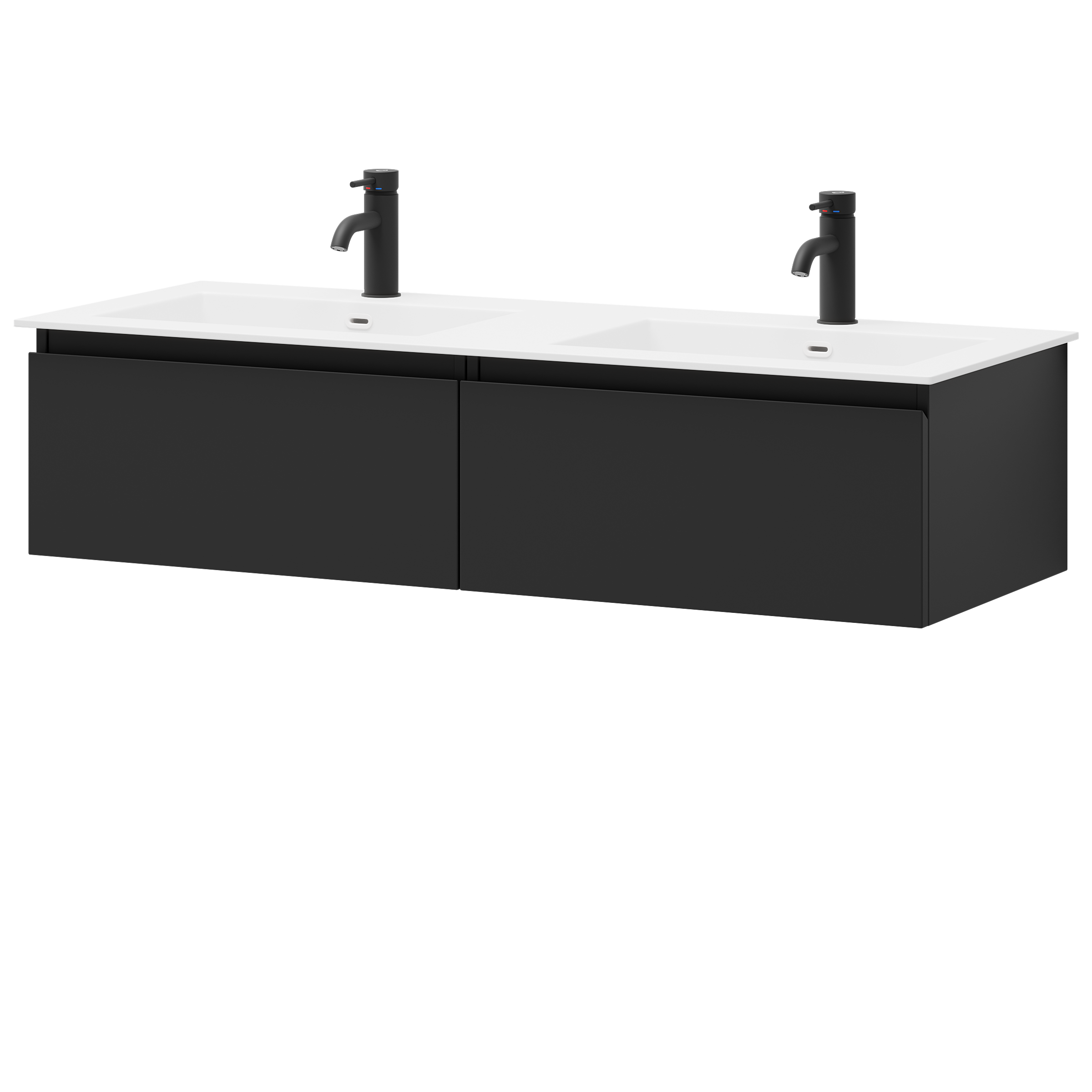 Sarnes Bathroom Furniture, matt black