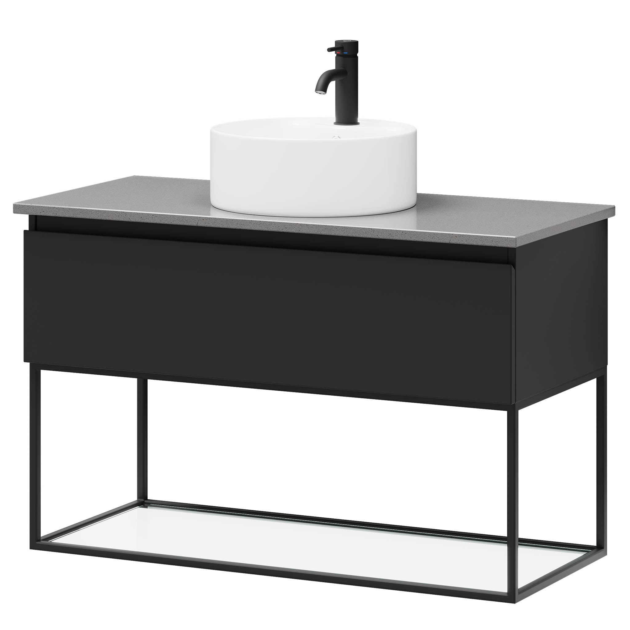 Stangvik Bathroom Furniture, Matte Black