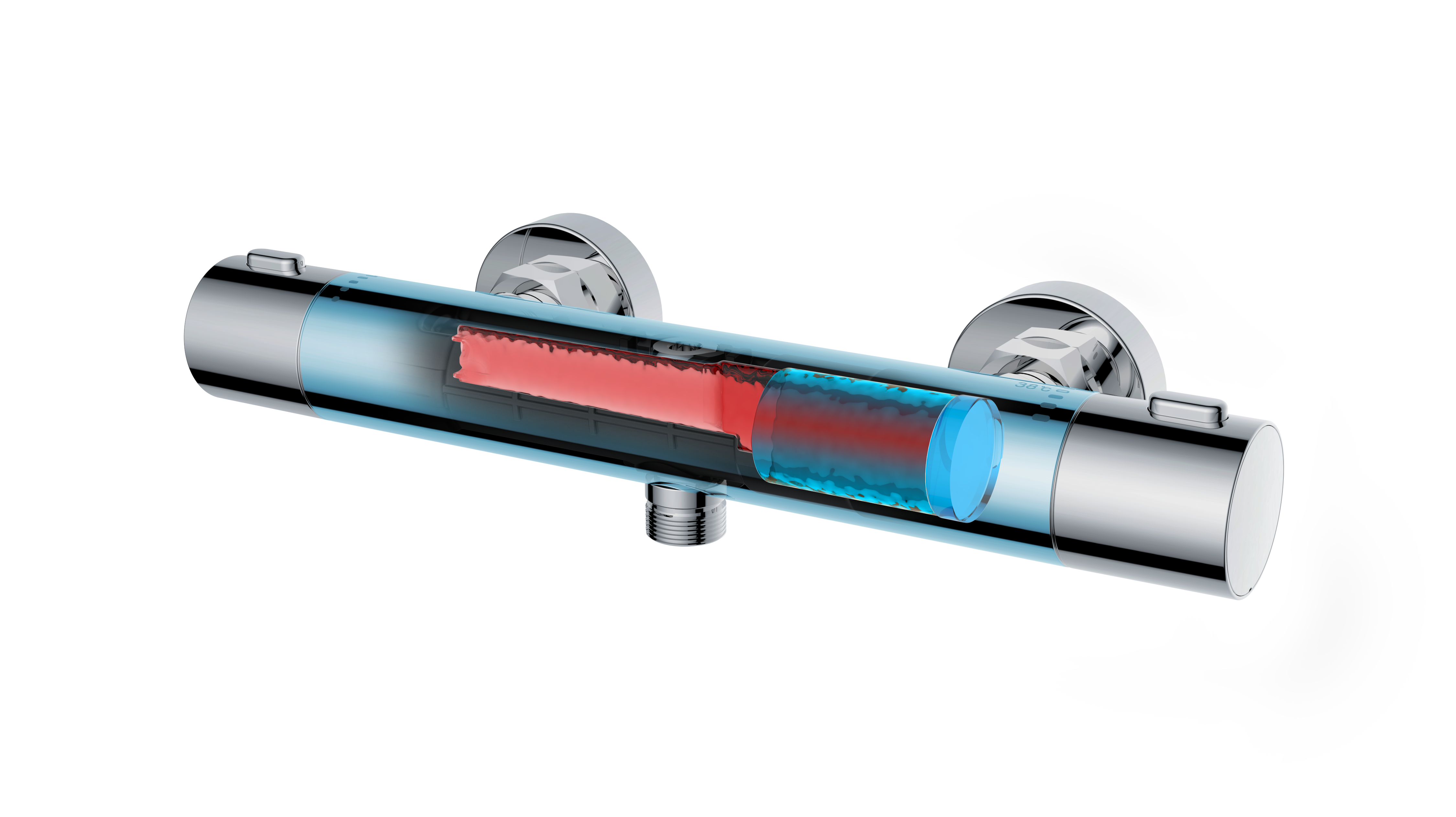 Shower set Næsby with bathtub attachment, 25 cm, Chrome, 160 CC