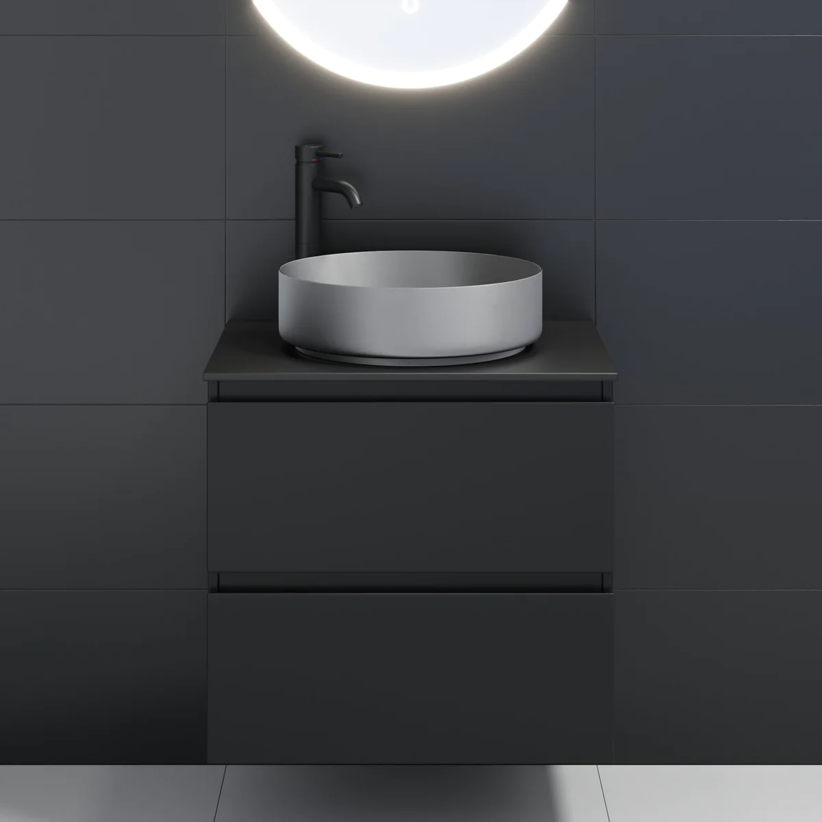 Lillestrøm fritstående metalvaskbassin