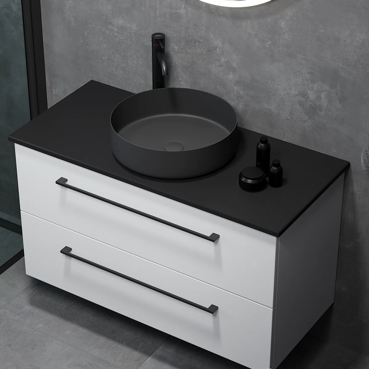 Lillestrøm fritstående metalvaskbassin