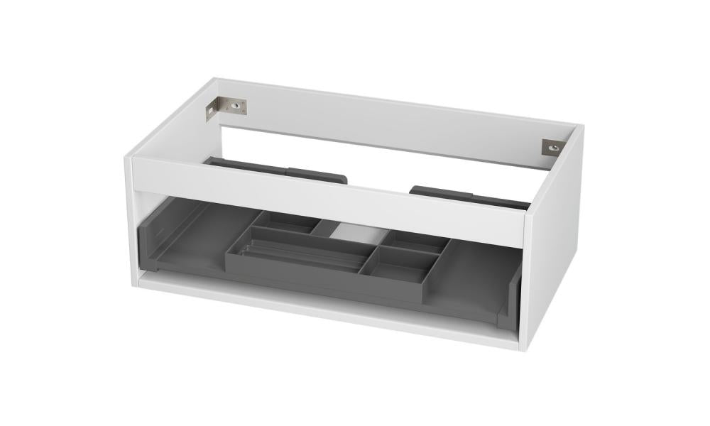 Wash basin cabinet - Fjäll Compact+ 80 cm (78,4 x 43 x 27,5) - White mat