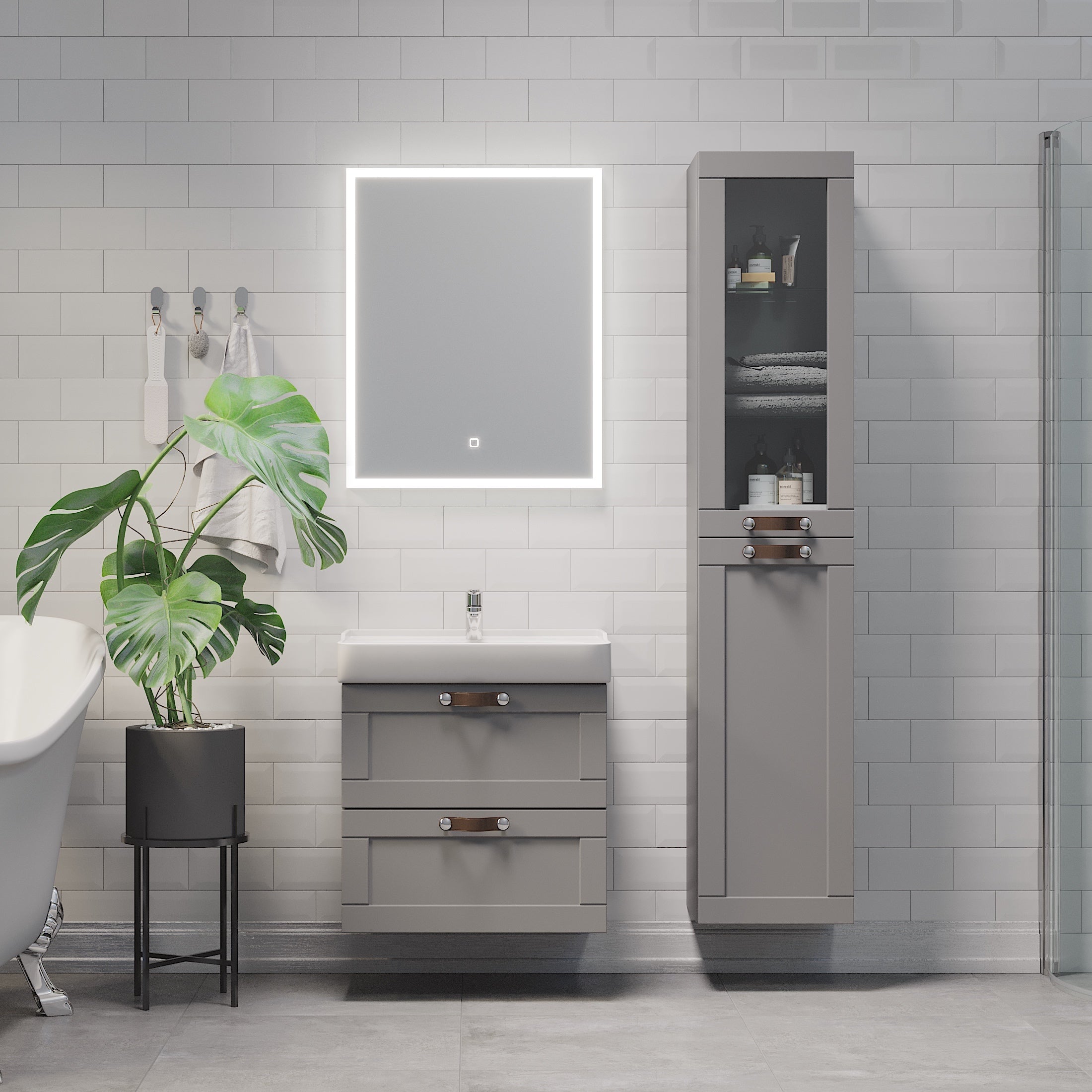 Namsos Bathroom Furniture, matt grey