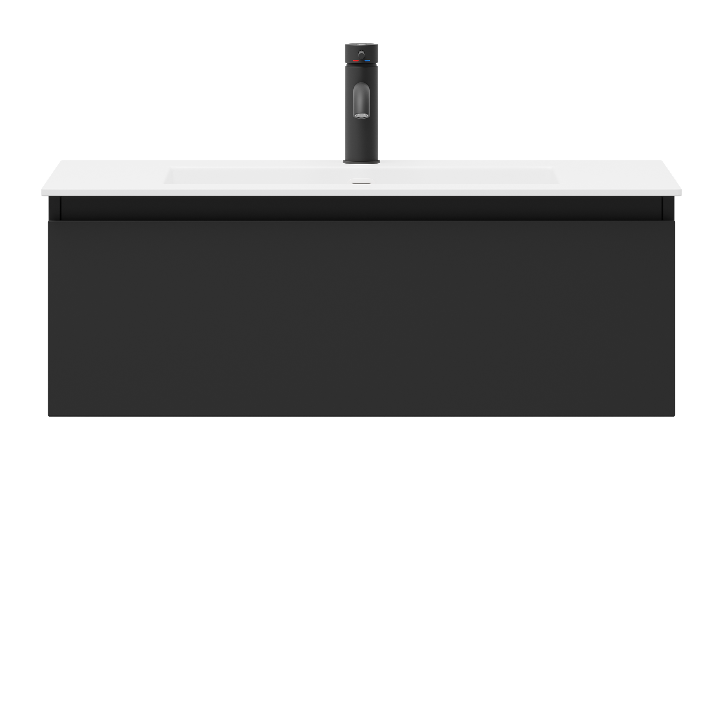 Sarnes Bathroom Furniture, matt black