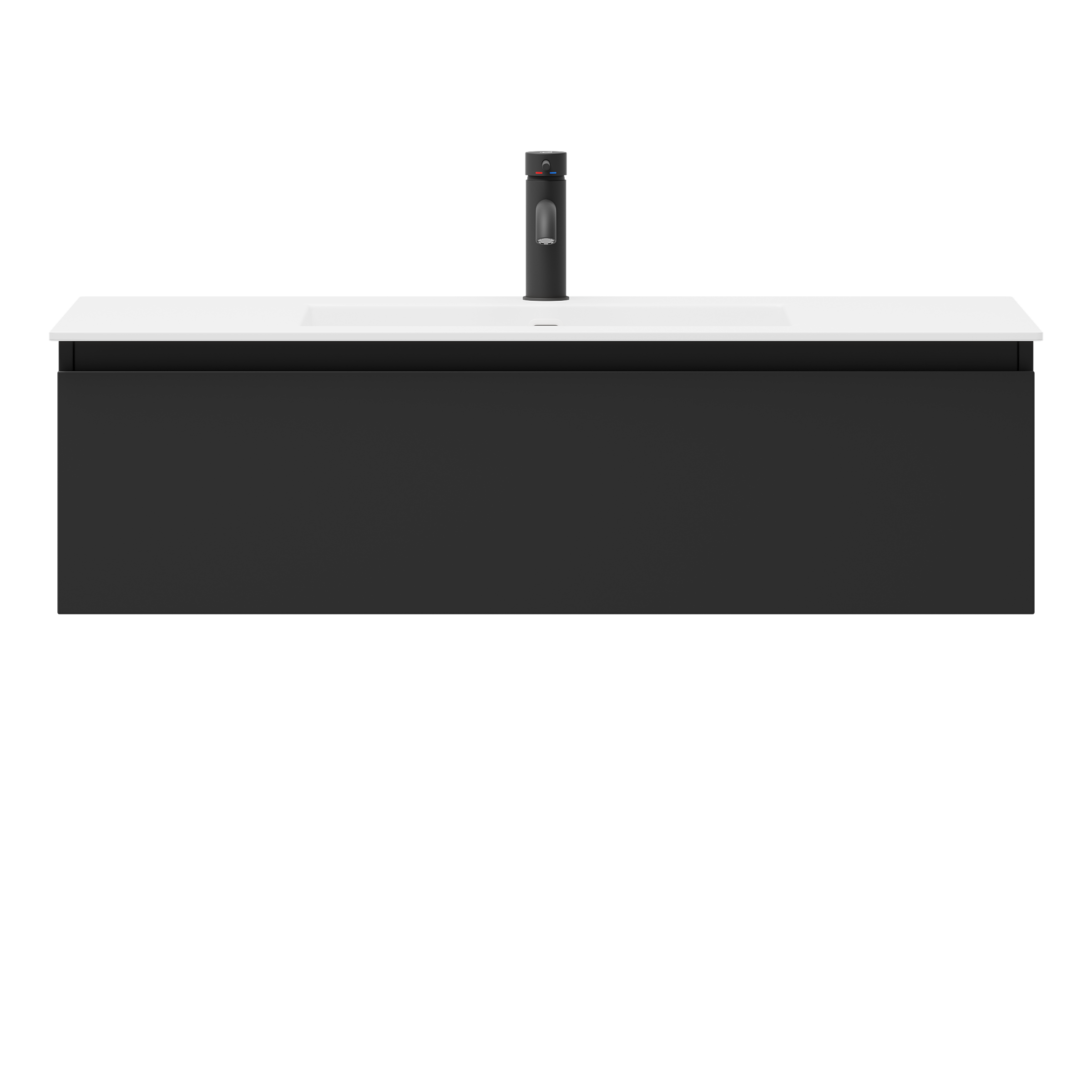 Sarnes Bathroom Furniture, matt black