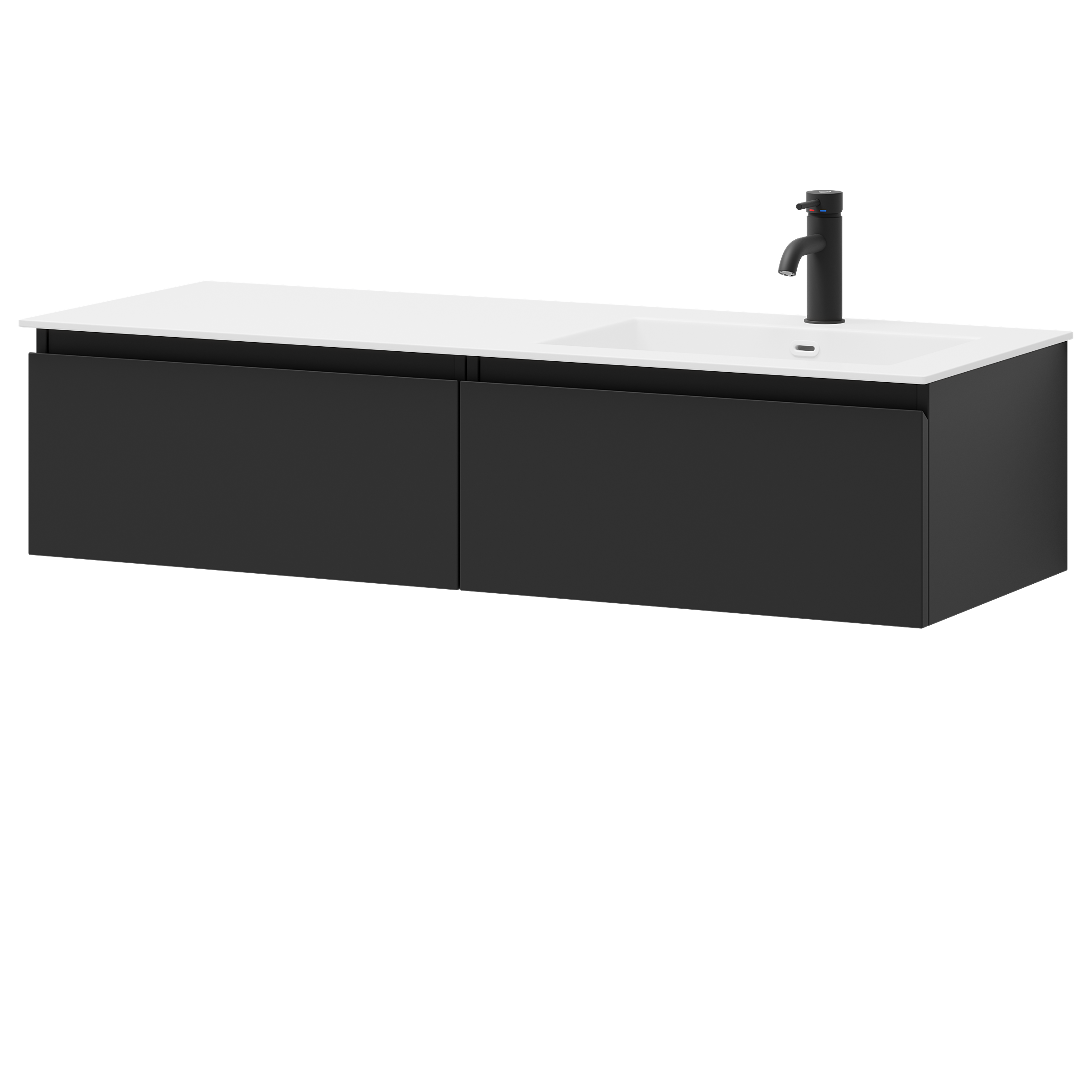 Sarnes Bathroom Furniture, matt black