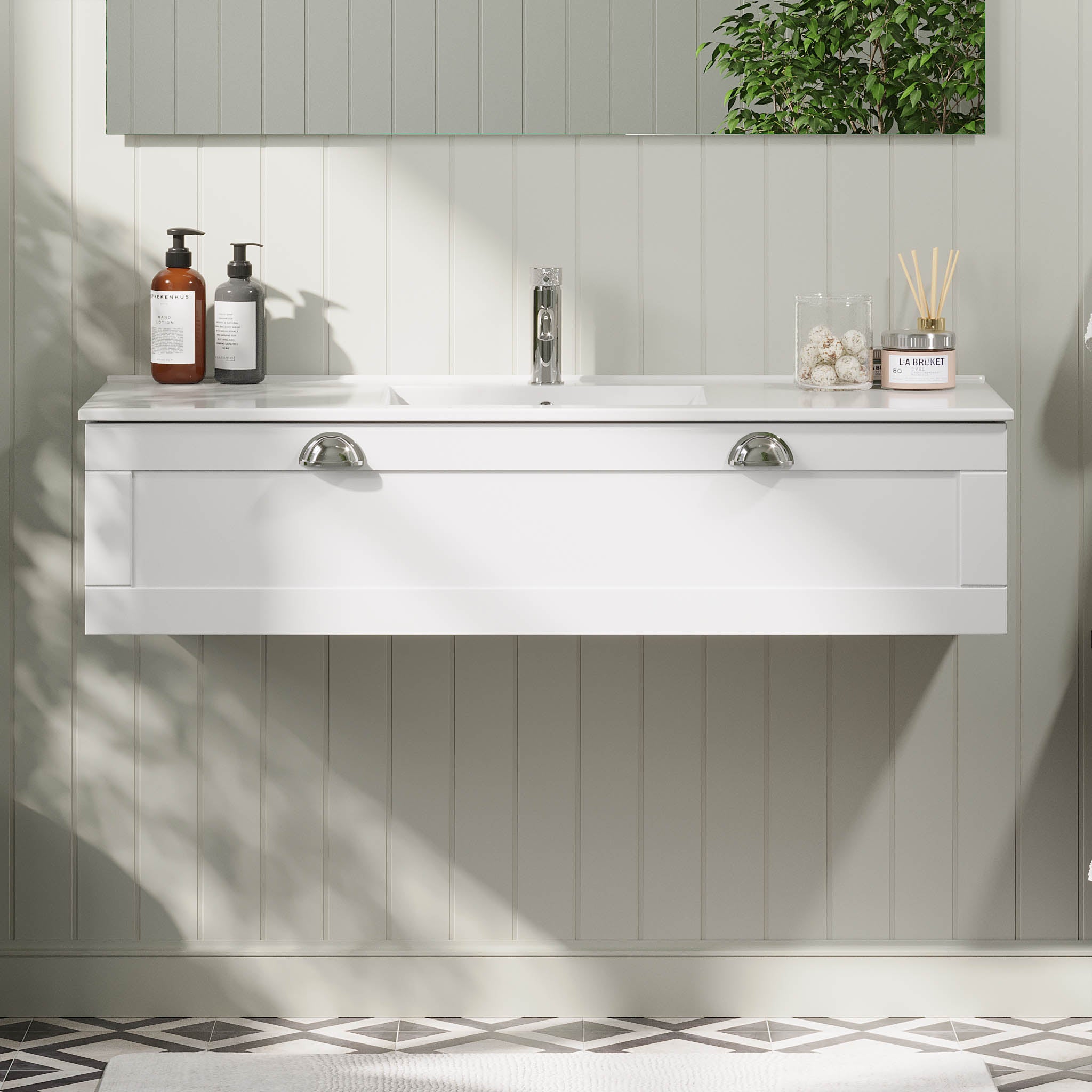 Fjällbacka Bathroom furniture, Matt White