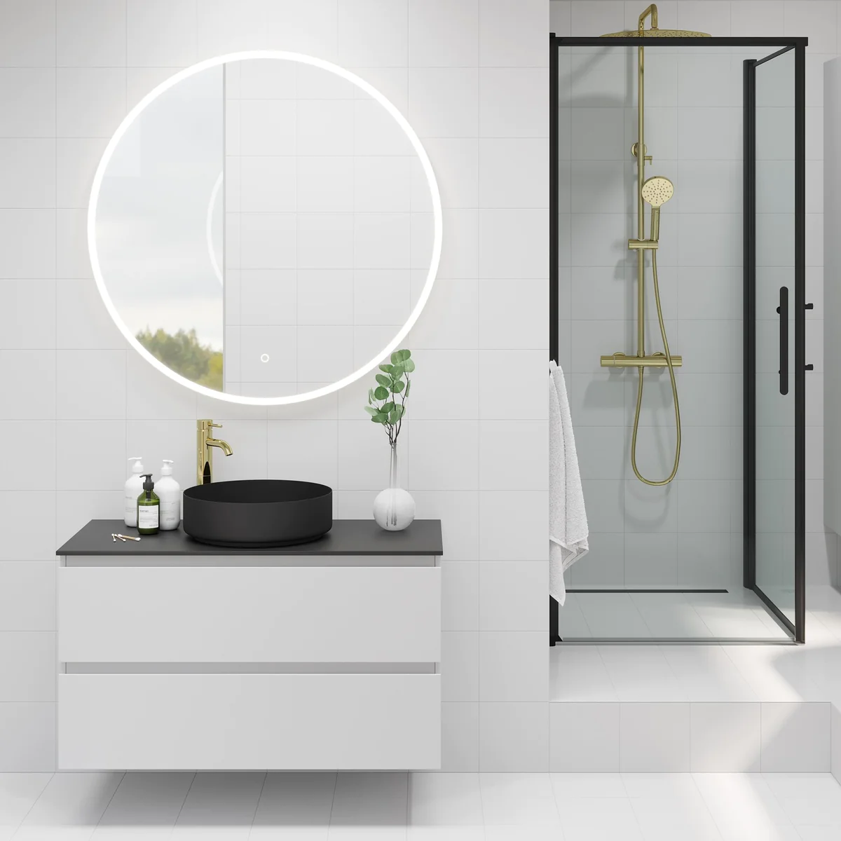 Lillestrøm fritstående metalvaskbassin