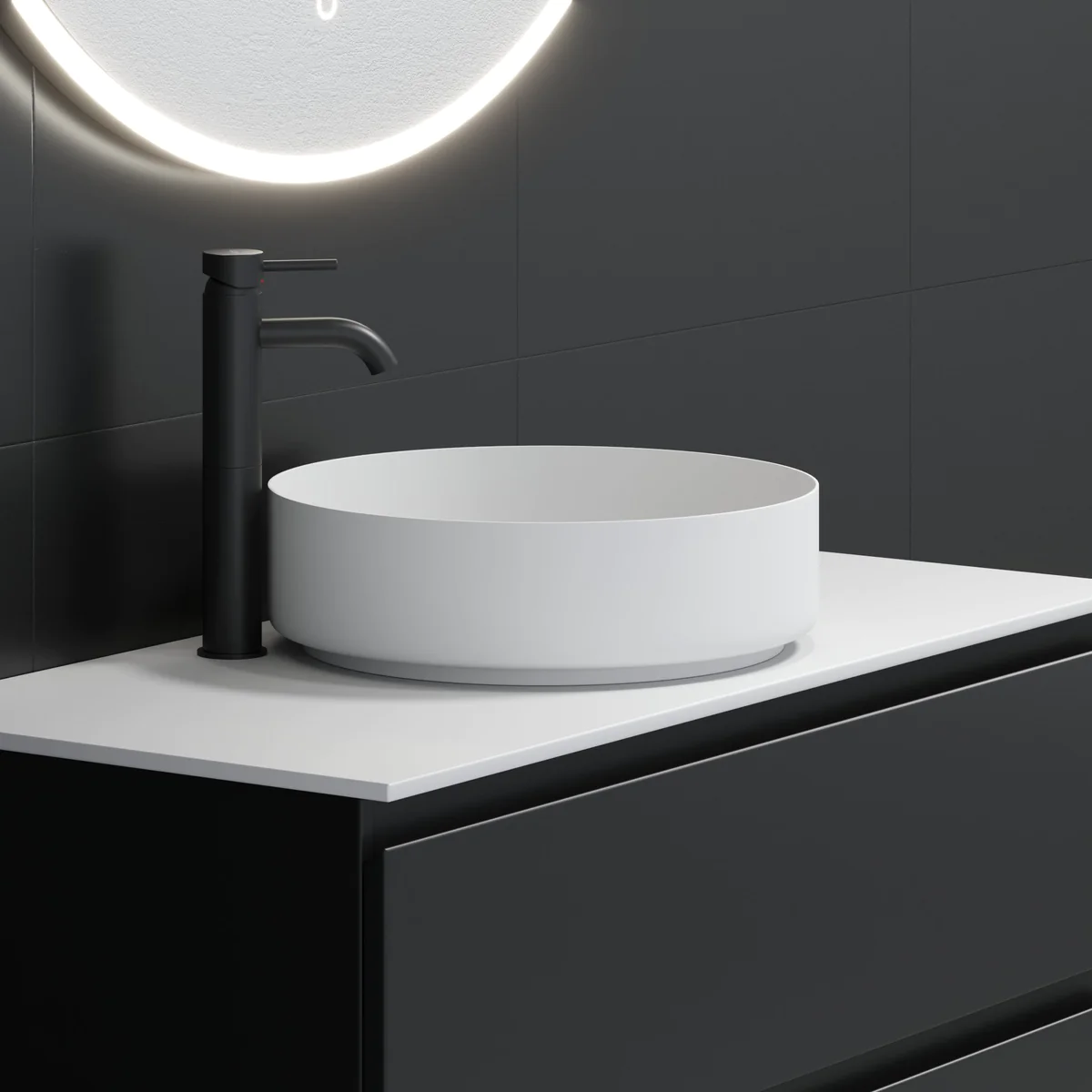 Lillestrøm fritstående metalvaskbassin